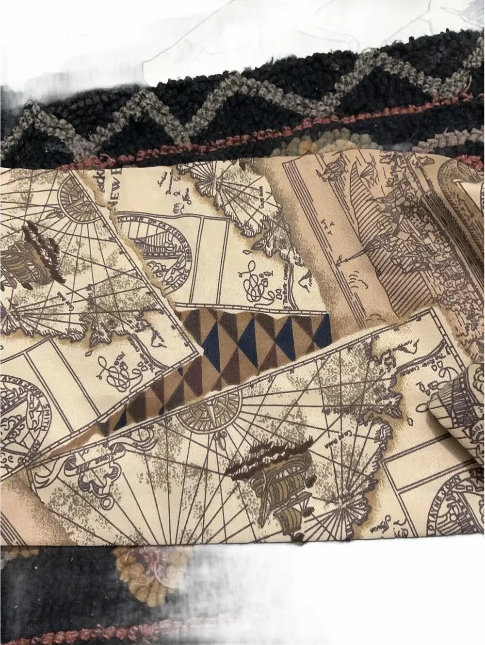 Mackintosh New England Vintage Map Print Scarf